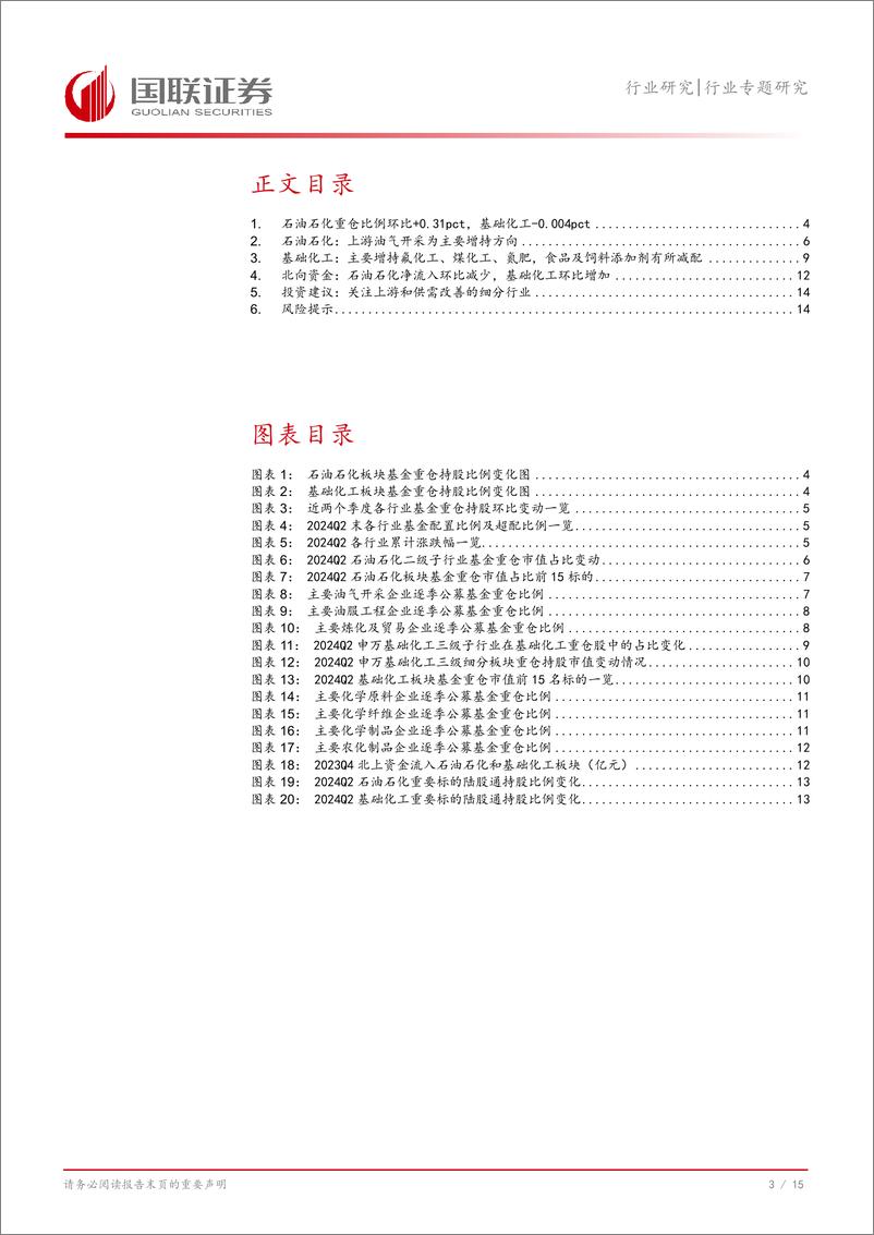 《2024Q2大化工行业基金持仓分析：重仓增配上游及供需改善方向-240727-国联证券-16页》 - 第4页预览图