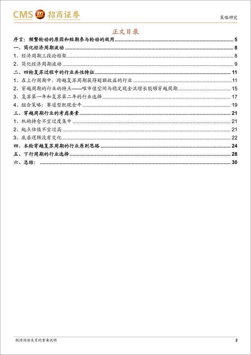 《A股投资启示录（二十一）：跳出无尽的轮动，穿越复苏周期的行业选择-20230308-招商证券-31页》 - 第3页预览图