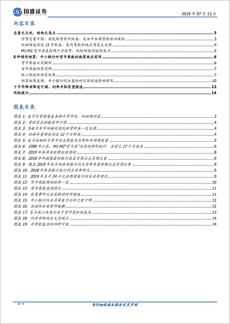 《兼评6月金融数据：测算，中小银行负债萎缩如何影响流动性？-20190713-国盛证券-15页》 - 第3页预览图