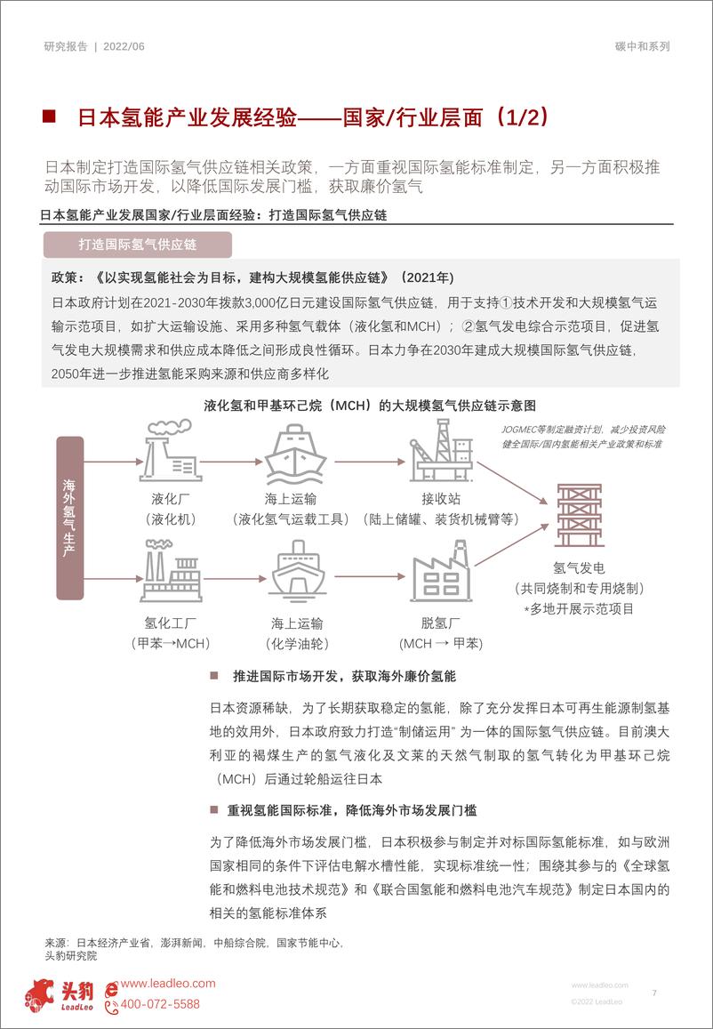 《头豹研究院-2022年中国氢能研究系列（二）：日韩氢能产业发展动态研究（摘要版）-2022.08-18页》 - 第8页预览图