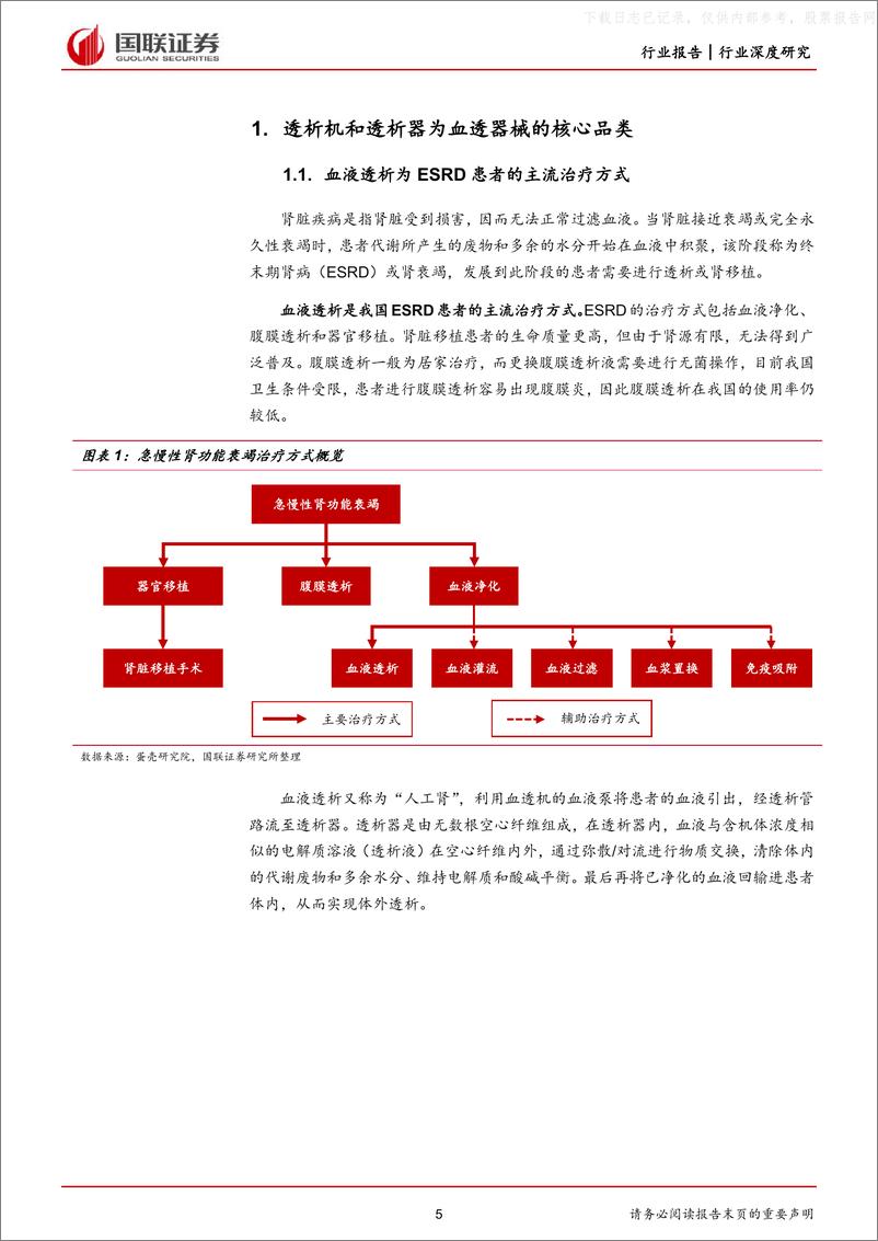 《国联证券-医药生物行业，血液透析行业：需求持续提升，国产替代空间广阔-230525》 - 第5页预览图