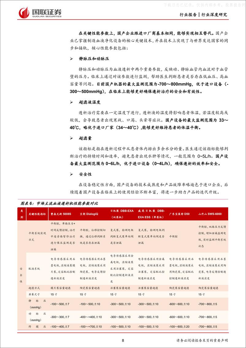 《国联证券-医药生物行业，血液透析行业：需求持续提升，国产替代空间广阔-230525》 - 第8页预览图