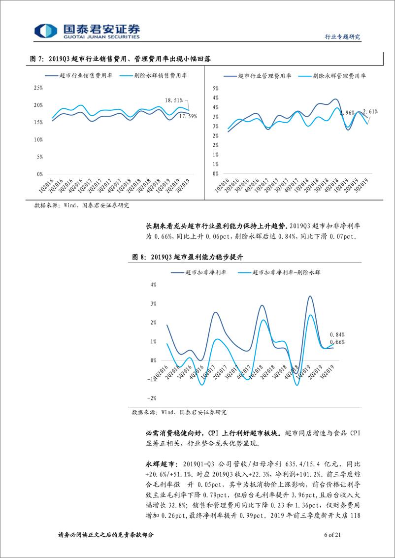 《零售行业2019三季报总结：必选消费依旧坚挺，国货崛起化妆品景气-20191031-国泰君安-21页》 - 第7页预览图