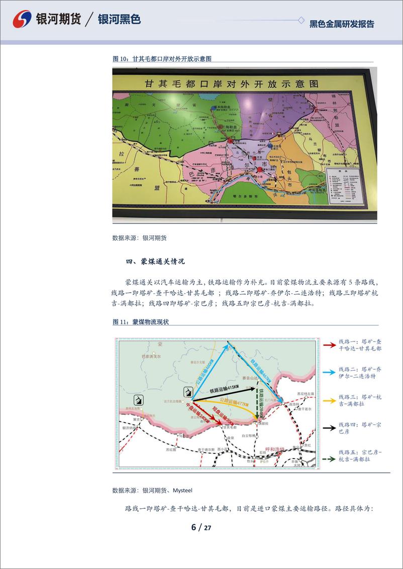 《黑色金属研发报告：甘其毛都口岸调研成果分享及煤焦后期观点-20230306-银河期货-27页》 - 第7页预览图