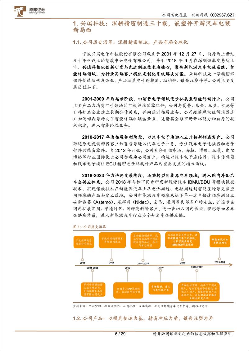 《兴瑞科技(002937)精密镶嵌注塑行业领军，汽车电子和智能终端二次腾飞-240710-德邦证券-29页》 - 第6页预览图