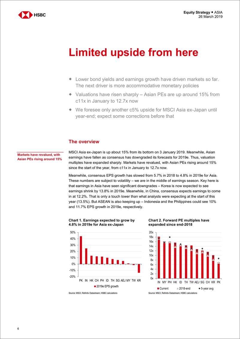 《汇丰银行-亚洲地区-股票策略-2019年Q2亚洲股票洞察季报：撇去顶部的泡沫-2019.3.26-48页》 - 第7页预览图