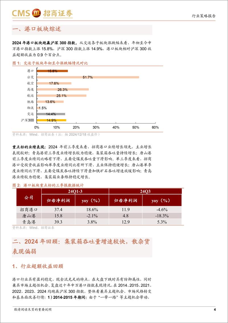 《港口行业2025年度策略报告：优质现金流资产，长期看分红有潜在提升空间-招商证券-241218-17页》 - 第4页预览图