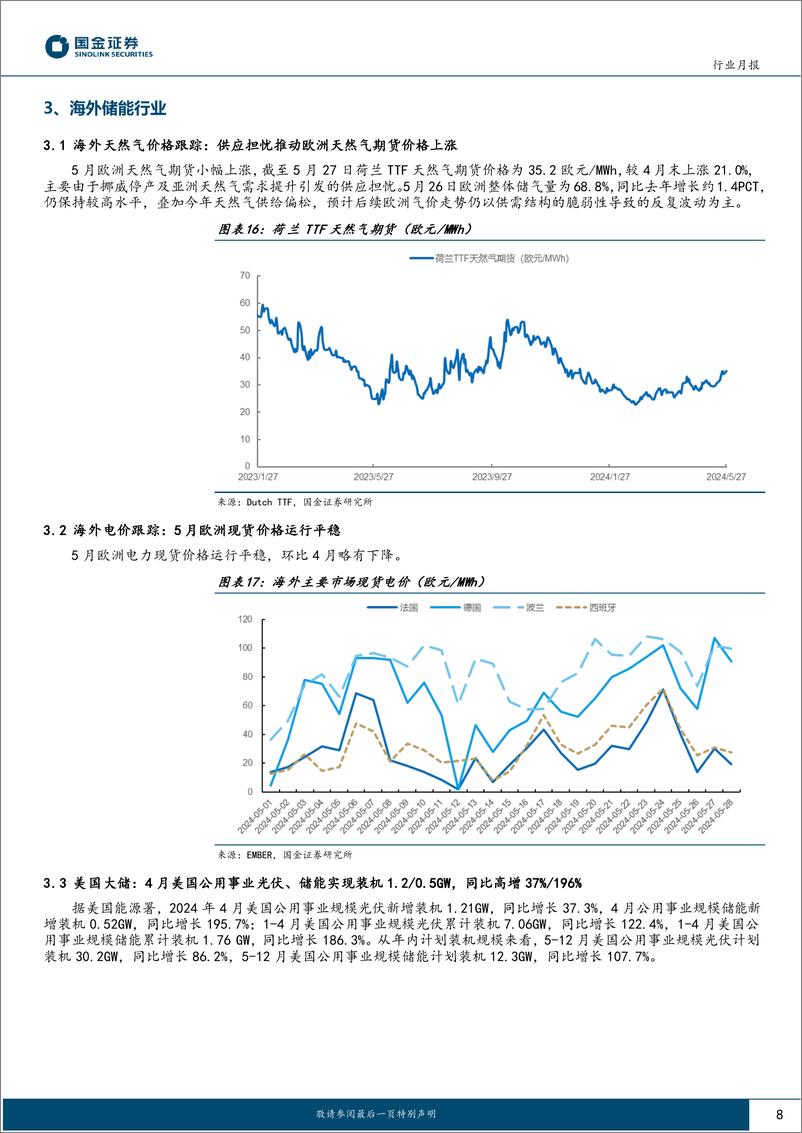 《电力设备与新能源行业-储能行业月度跟踪：4月中美大储装机高增，电改推进大储经济性有望改善-240529-国金证券-13页》 - 第8页预览图