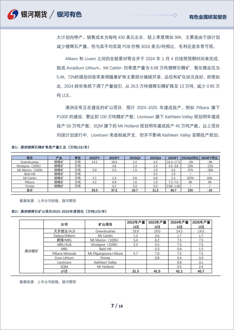 《碳酸锂03月报：碳酸锂订单尚可 关注节后去库-20240229-银河期货-18页》 - 第7页预览图