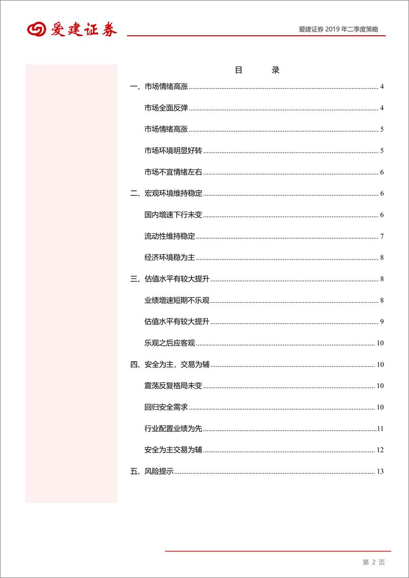 《2019二季度投资策略：安全为主，交易为辅-20190325-爱建证券-15页》 - 第3页预览图