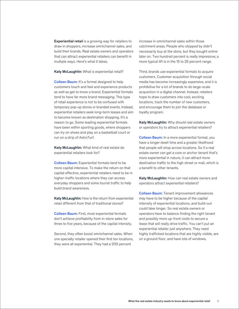 《房地产行业需要了解的体验零售_英_-麦肯锡》 - 第2页预览图