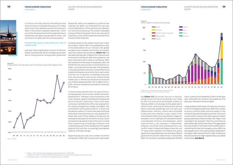 《Coface科法斯：2023年第三季度国家和部门风险晴雨表：微观经济恶化考验宏观经济（英文版）》 - 第5页预览图
