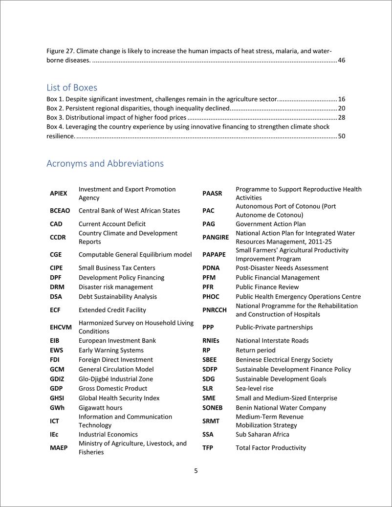 《世界银行-贝宁经济最新消息：适应气候变化实现可持续和有韧性的经济增长（英）-2024-52页》 - 第5页预览图
