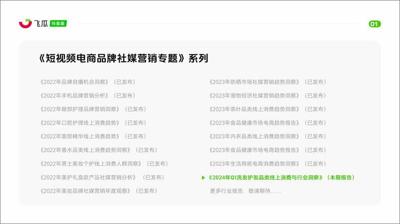 《飞瓜数据：2024年Q1洗发护发品类线上消费与行业洞察报告》 - 第2页预览图