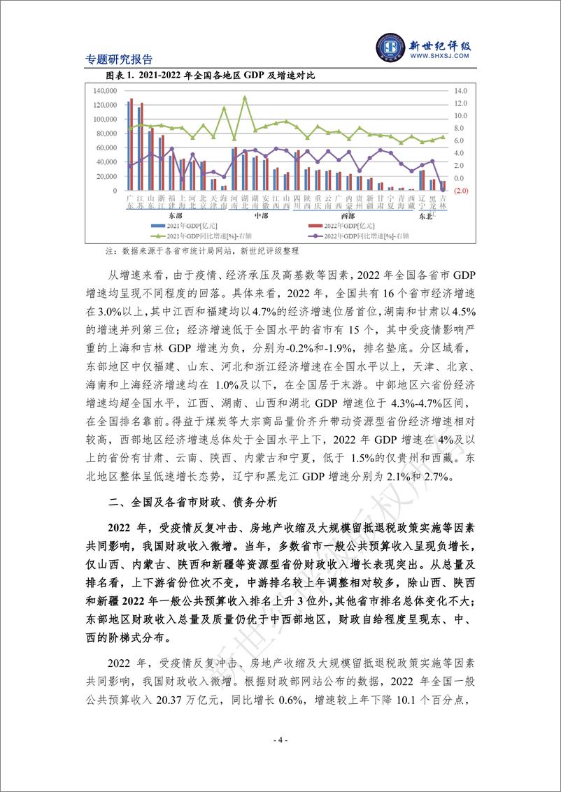 《新世纪评级-2022年全国及各省市经济财政债务分析-14页》 - 第5页预览图