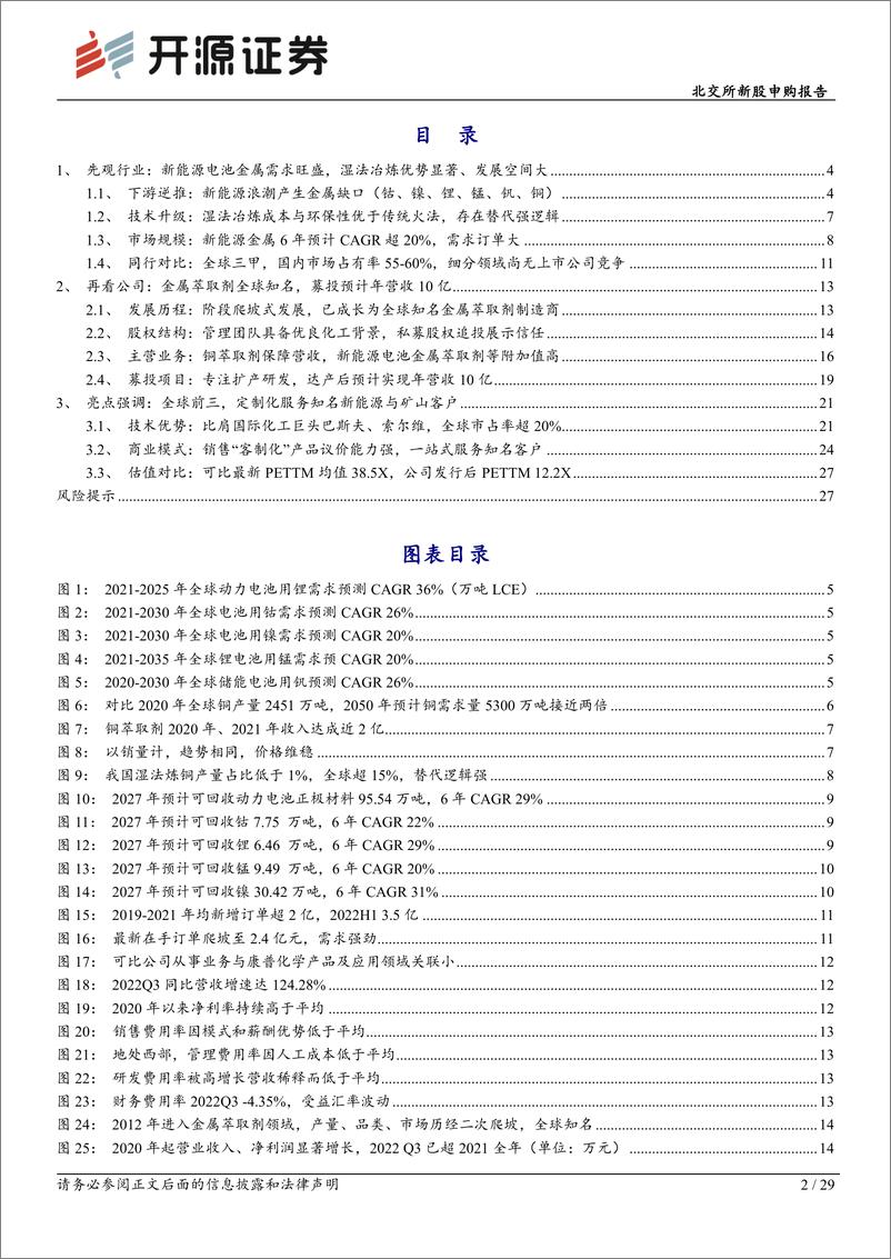 《北交所新股申购报告：康普化学，新能源电池及城市矿产稀贵金属湿法冶炼技术龙头-20221126-开源证券-29页》 - 第3页预览图