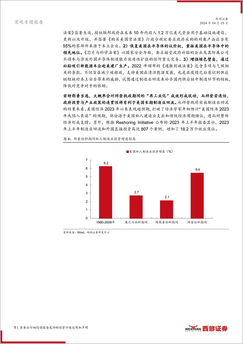 《美国大选前瞻：政策与金融市场，特朗普和拜登在政策上的异同-240425-西部证券-15页》 - 第5页预览图