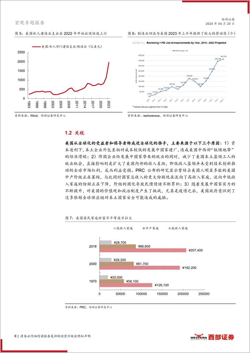 《美国大选前瞻：政策与金融市场，特朗普和拜登在政策上的异同-240425-西部证券-15页》 - 第6页预览图