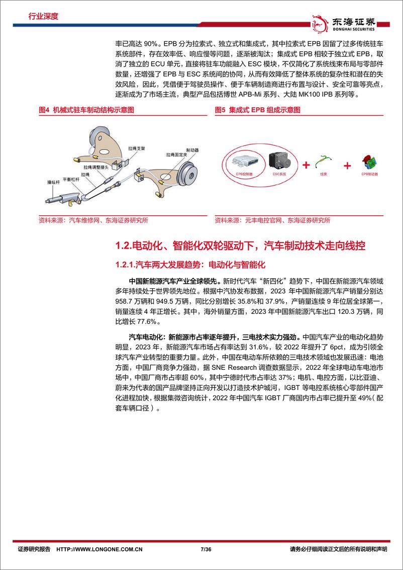 《汽车行业深度报告_EMB量产渐近_线控制动国产替代加速-东海证券》 - 第7页预览图