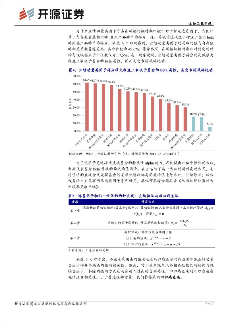 《开源证券-基金研究系列-30-：选基因子改进：基金业绩动量中的beta识别与剥离》 - 第7页预览图