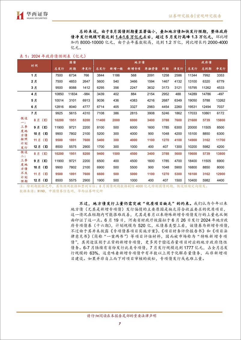 《利率月报：8月债市，不要轻易止盈-240728-华西证券-15页》 - 第7页预览图