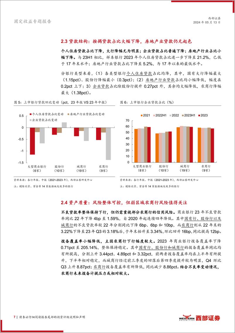 《债市角度看上市银行年报系列之一：息差回归至合理水平或仍需政策端发力-240513-西部证券-16页》 - 第7页预览图