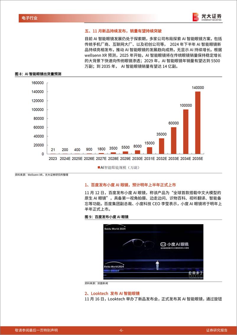 《电子行业AI终端跟踪报告之二：AI眼镜，AI端侧最佳落地场景之一-241119-光大证券-11页》 - 第6页预览图