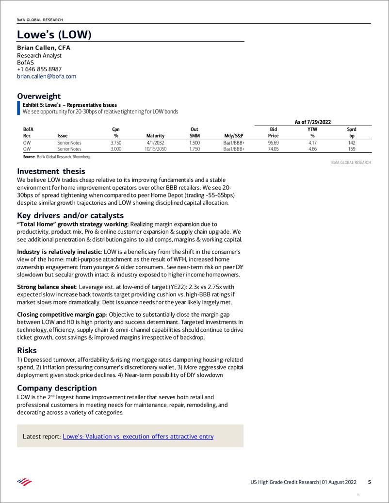 《US High Grade Credit Research Top US High Grade Ideas》 - 第6页预览图