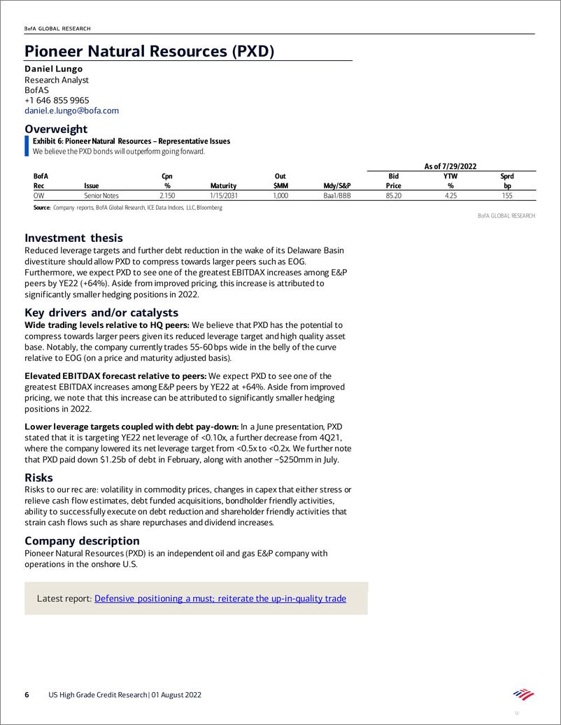 《US High Grade Credit Research Top US High Grade Ideas》 - 第7页预览图