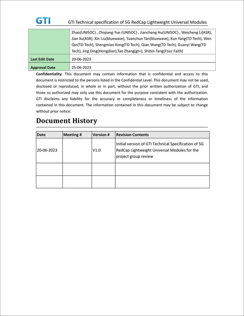 《5G RedCap轻型通用模块GTI技术规范（英）-25页》 - 第3页预览图