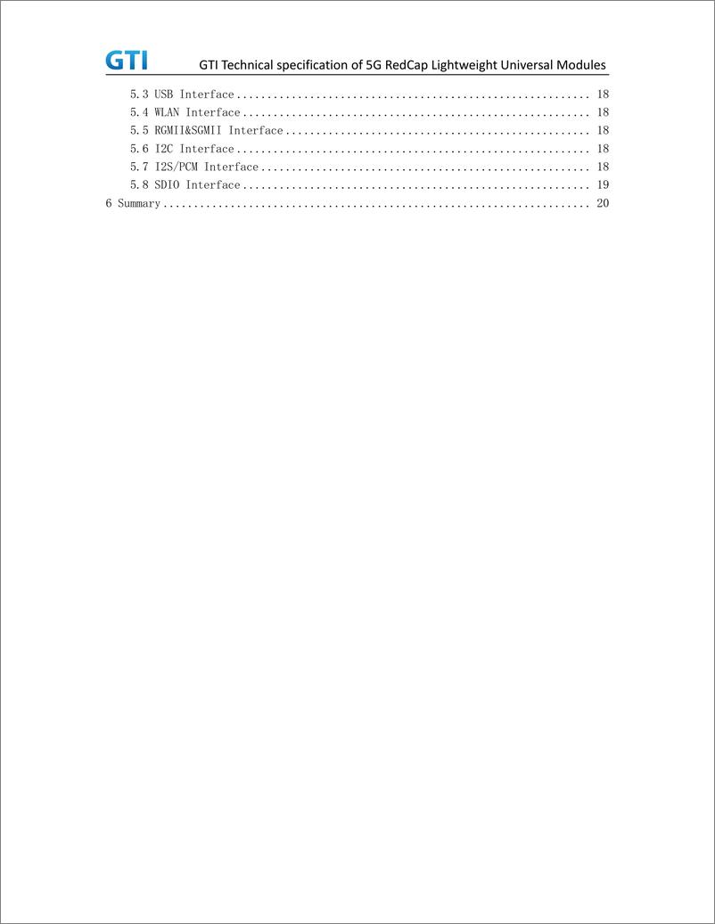 《5G RedCap轻型通用模块GTI技术规范（英）-25页》 - 第5页预览图