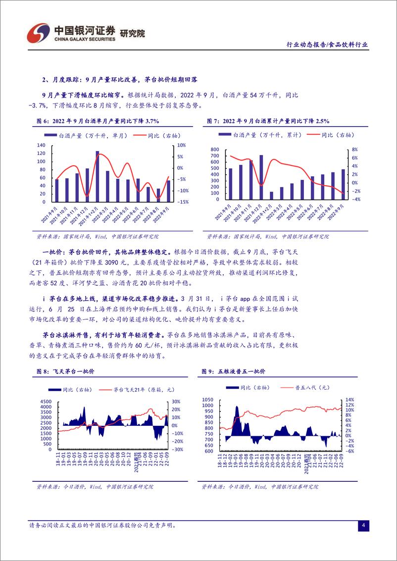 《食品饮料行业月度动态报告：社零增速放缓，成本压力分化-20221029-银河证券-20页》 - 第6页预览图