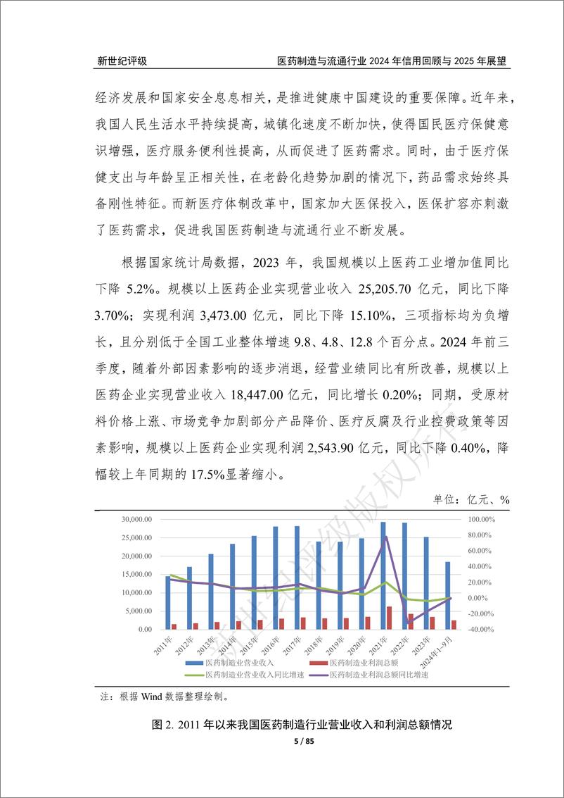 《新世纪资信评估-医药制造与流通行业2024年信用回顾与2025年展望》 - 第5页预览图