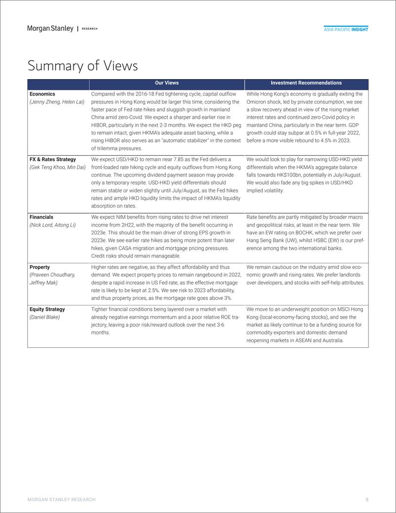 《摩根士丹利-中国投资策略-未来香港银行同业拆借利率将大幅上升：对金融、房地产和股票市场的影响-2022.5.19-32页》 - 第6页预览图