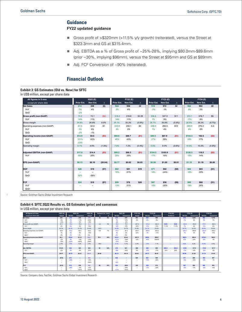 《Softchoice Corp. (SFTC.TO Good 2Q results offset by lower FY22 EBITDA guide(1)》 - 第5页预览图