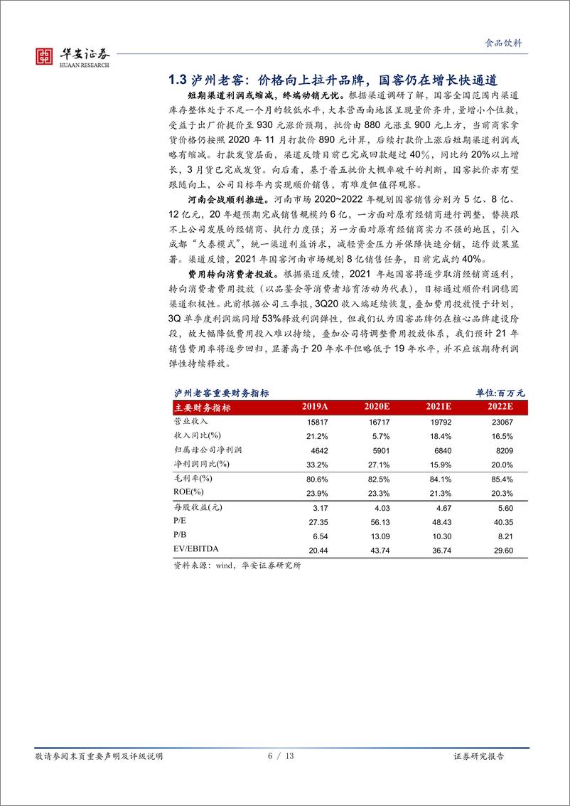 《食品饮料行业深度报告：春节高端酒超预期，次高端亦快速增长-20210225-华安证券-13页》 - 第6页预览图