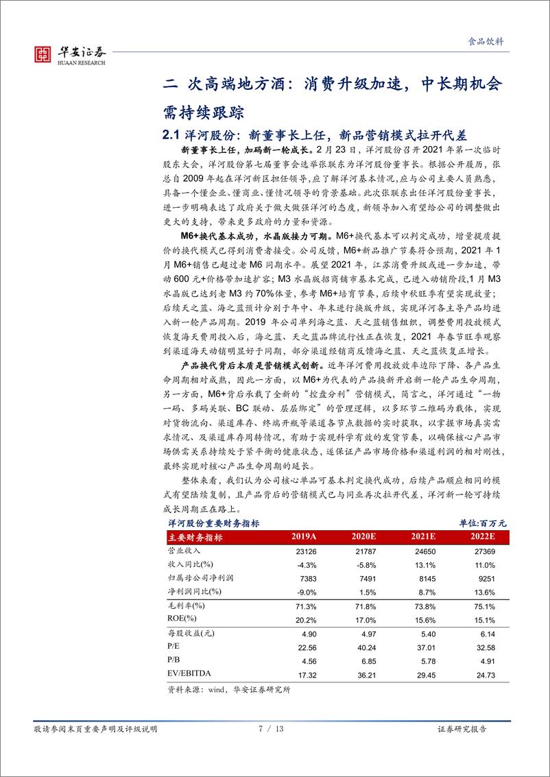 《食品饮料行业深度报告：春节高端酒超预期，次高端亦快速增长-20210225-华安证券-13页》 - 第7页预览图