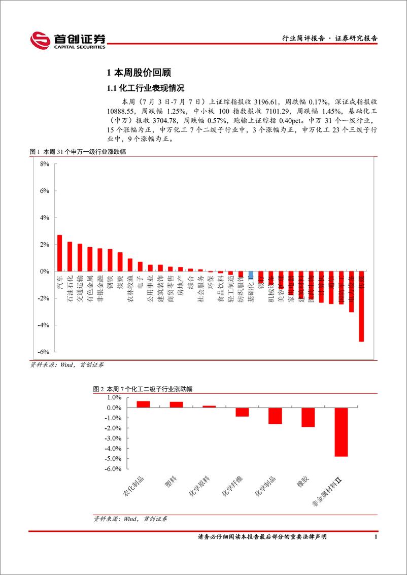 《基础化工行业简评报告：液氯价格回暖，恒力拟拆分康辉新材上市-20230709-首创证券-17页》 - 第3页预览图