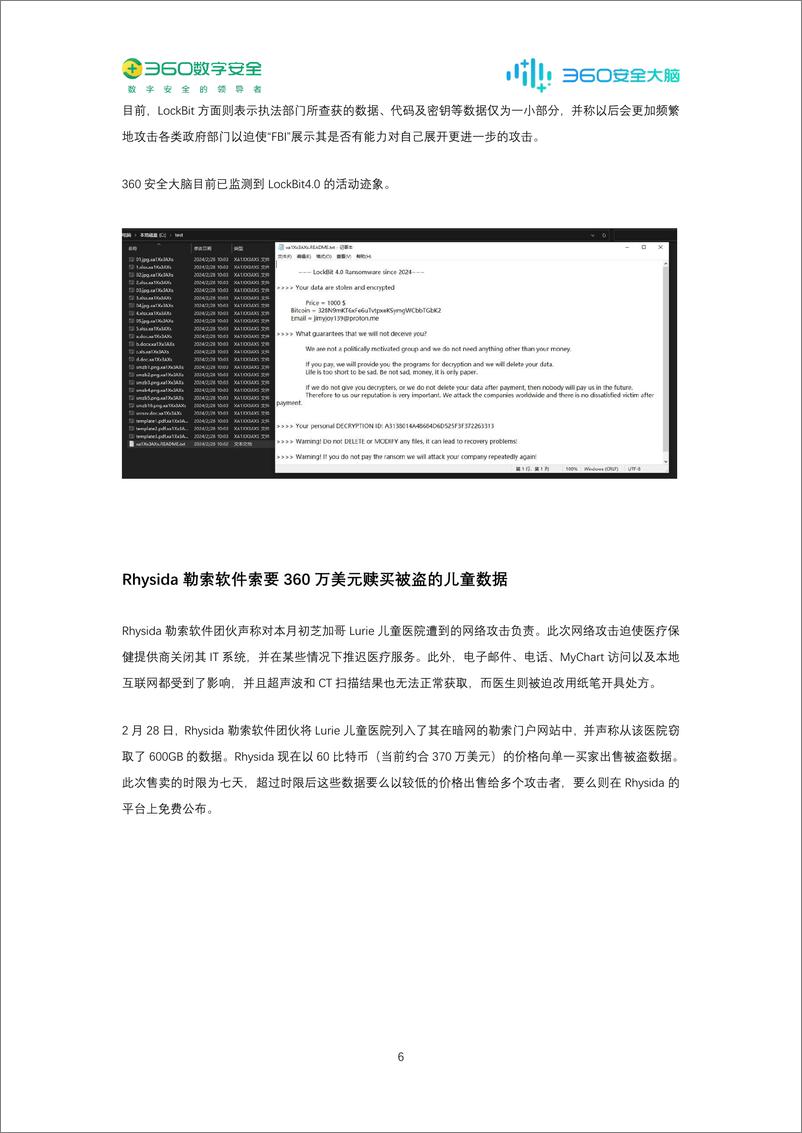 《360数字安全：2024年2月勒索软件流行态势分析报告》 - 第6页预览图