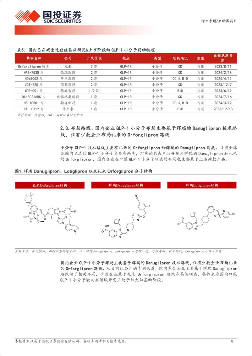 《生物医药行业创新药研究框架之GLP-1：内卷时代，更看好小分子、多靶点、长效三大方向差异化突破-240816-国投证券-33页》 - 第8页预览图