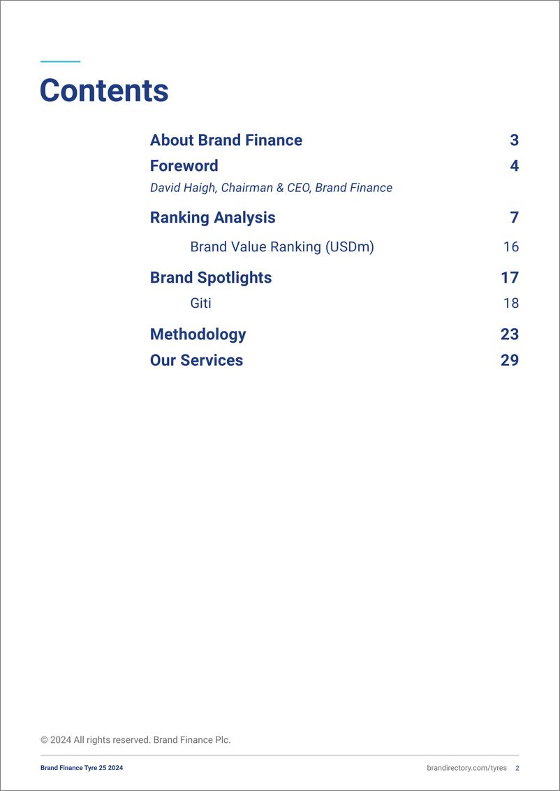 《（英文）全球轮胎品牌25强2024-Brand Finance》 - 第2页预览图