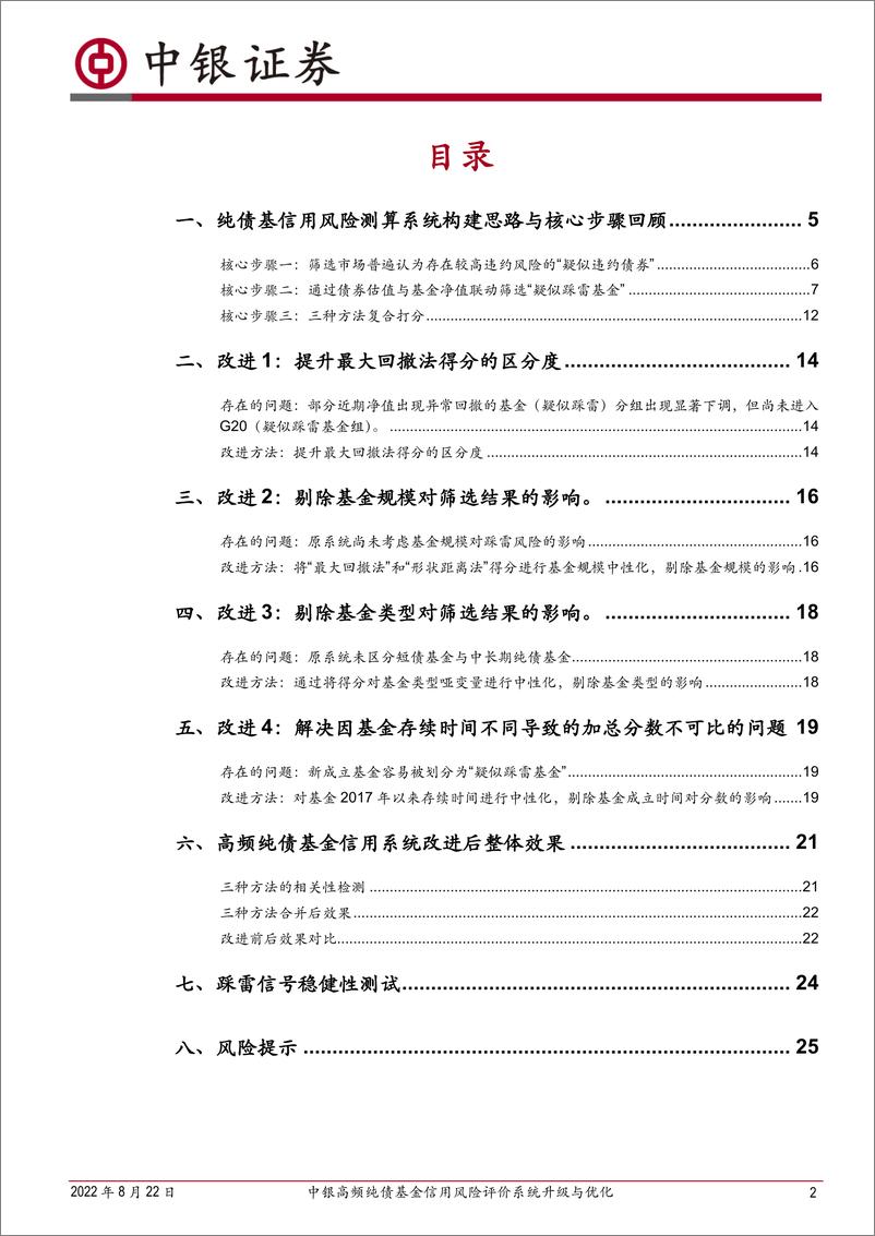 《债券基金研究系列（五）：中银高频纯债基金信用风险评价系统升级与优化-20220822-中银国际-27页》 - 第3页预览图