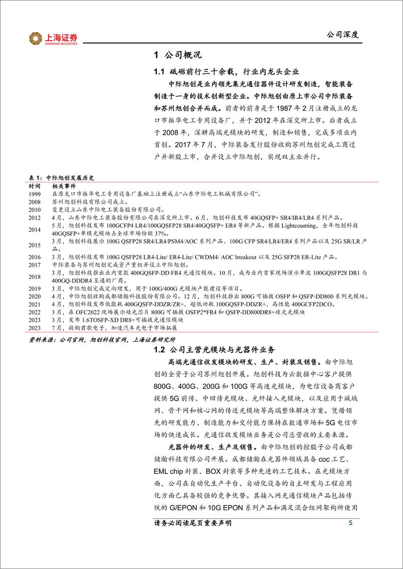 《中际旭创-300308.SZ-中际旭创深度报告：精准把握契机，800G光模块成就增长新起点-20240404-上海证券-22页》 - 第5页预览图