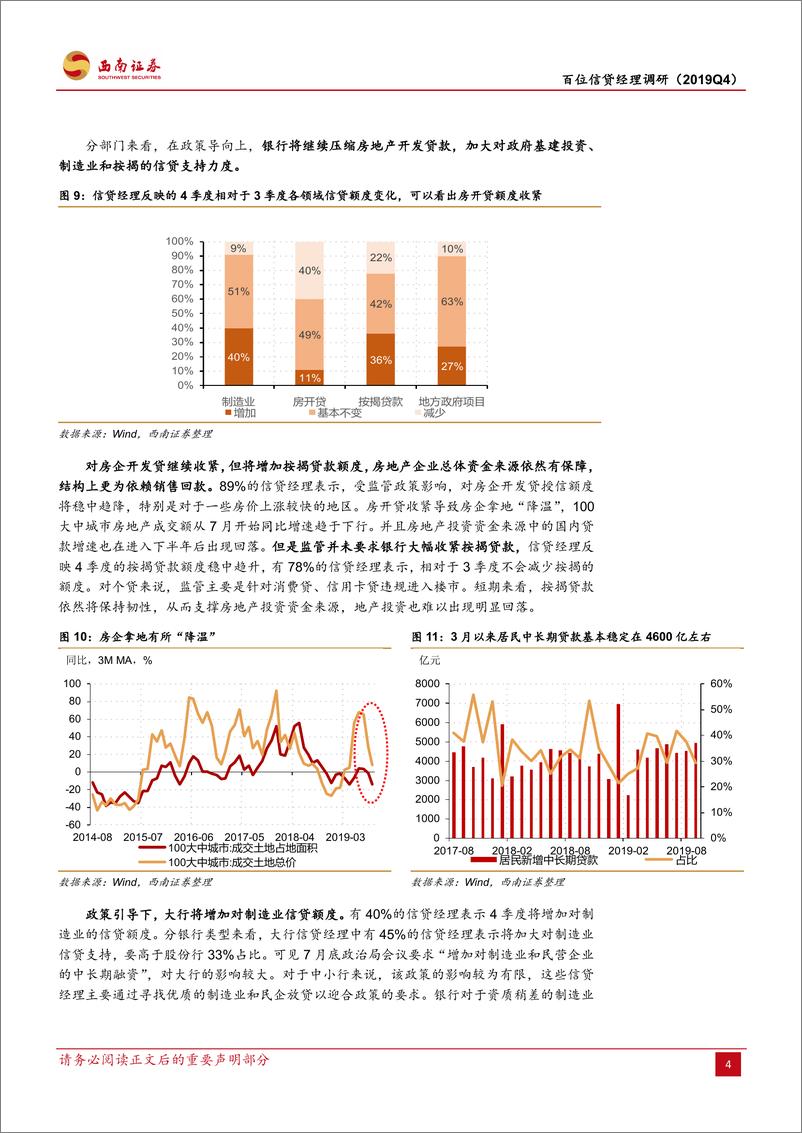 《百位信贷经理调研（2019Q4）：关注信贷继续超预期的风险-20191027-西南证券-13页》 - 第8页预览图