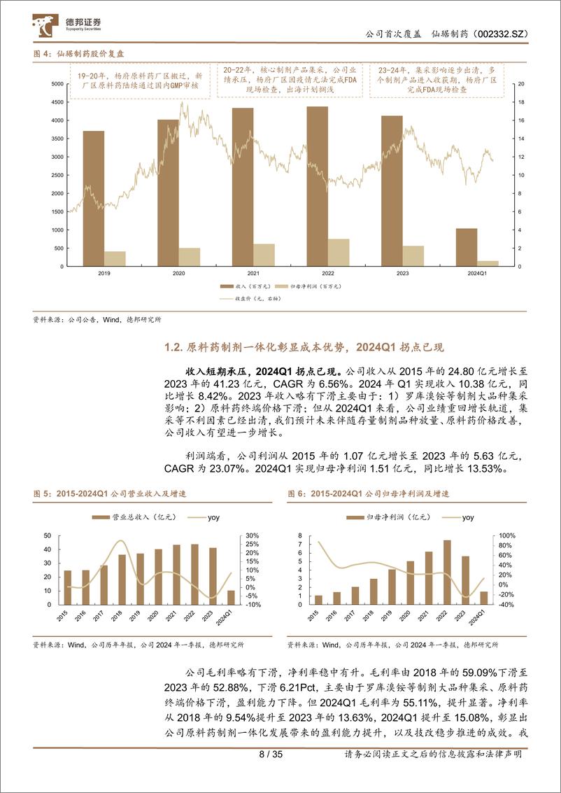 《仙琚制药(002332)甾体激素龙头全面升级，多重催化打造第二增长曲线-240801-德邦证券-35页》 - 第8页预览图