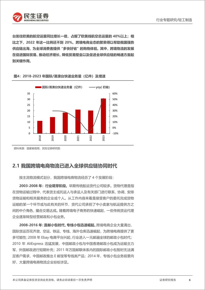 《轻工制造行业跨境电商物流专题报告：跨境仓储，大件品出海的“卖水人”-240403-民生证券-60页》 - 第6页预览图