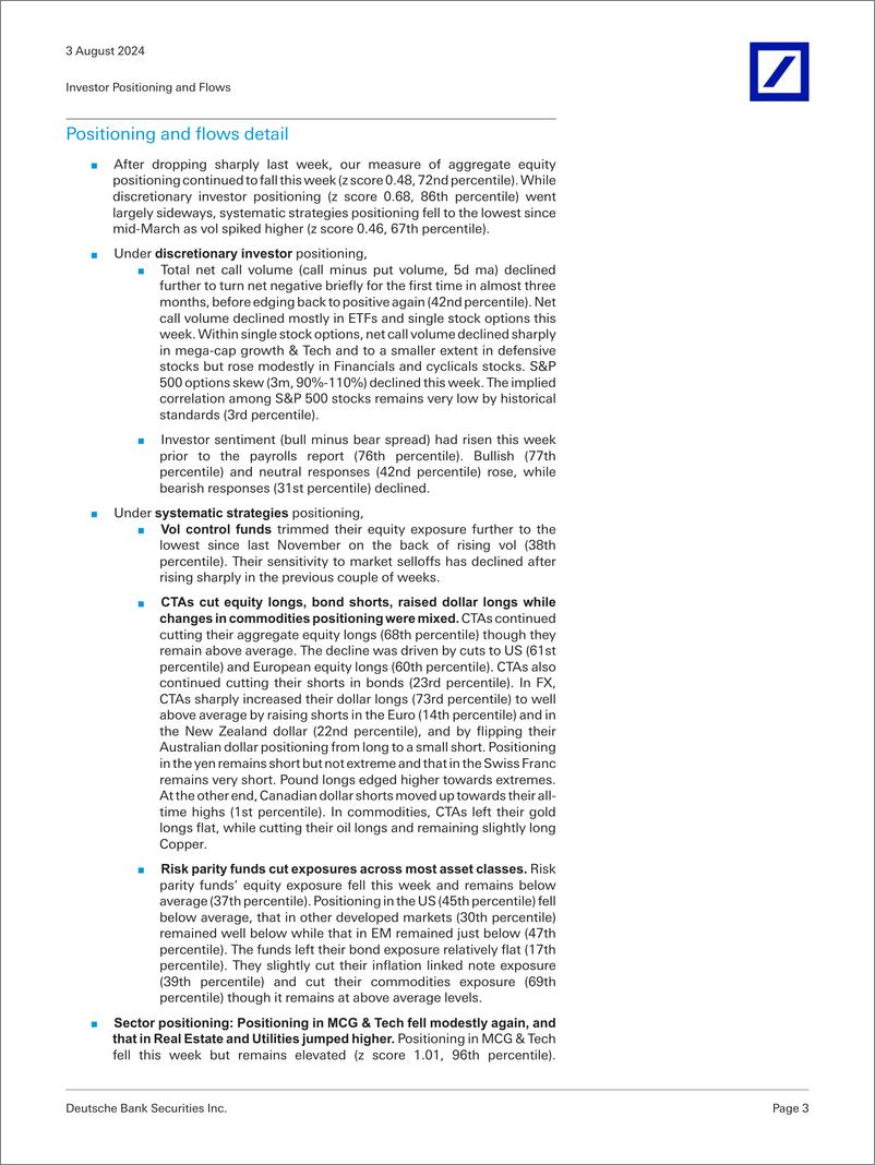 《Deutsche Bank-Investor Positioning and Flows Sliding Further-109634613》 - 第3页预览图