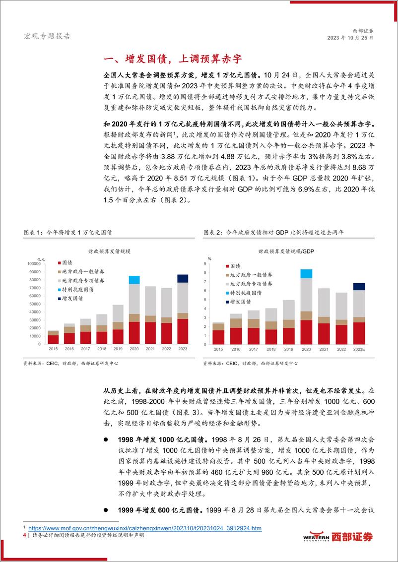 《宏观专题报告：增发国债，提振增长-20231025-西部证券-16页》 - 第5页预览图