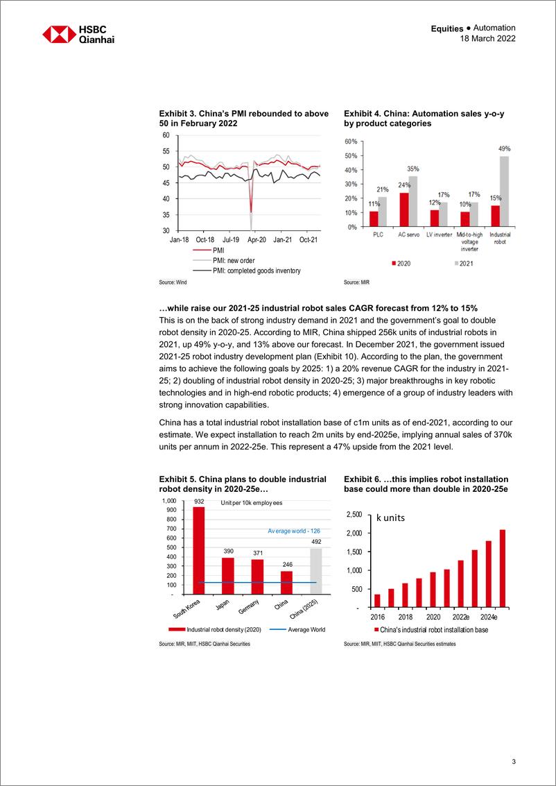 《HSBC-中国自动化行业-在宏观经济逆风的情况下，增长动力没有受到影响-2022.3.18-25页》 - 第4页预览图