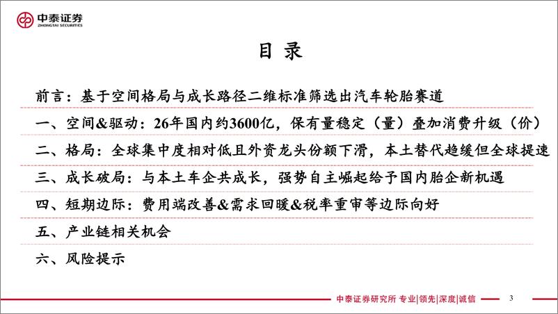 《中泰证券-【中泰汽车】轮胎行业深度：汽车轮胎万亿赛道，本土胎企全球替代加速成长》 - 第3页预览图